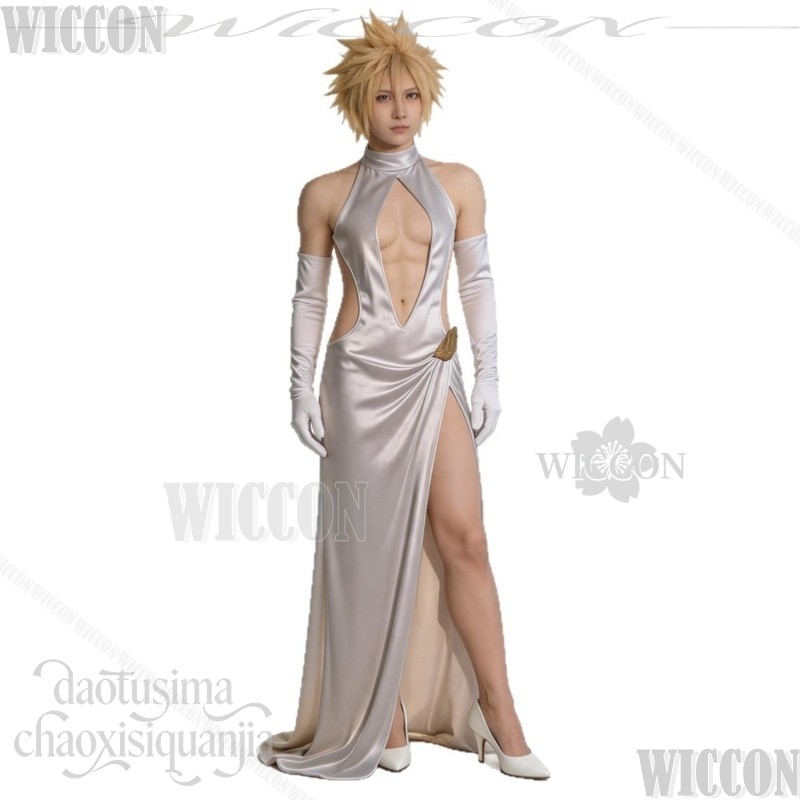 FF7 Cosplay Cloud High Slit We - огляд і ціна Evening Gown